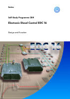 VW - SSP 304 Electronic Diesel Control EDC 16 